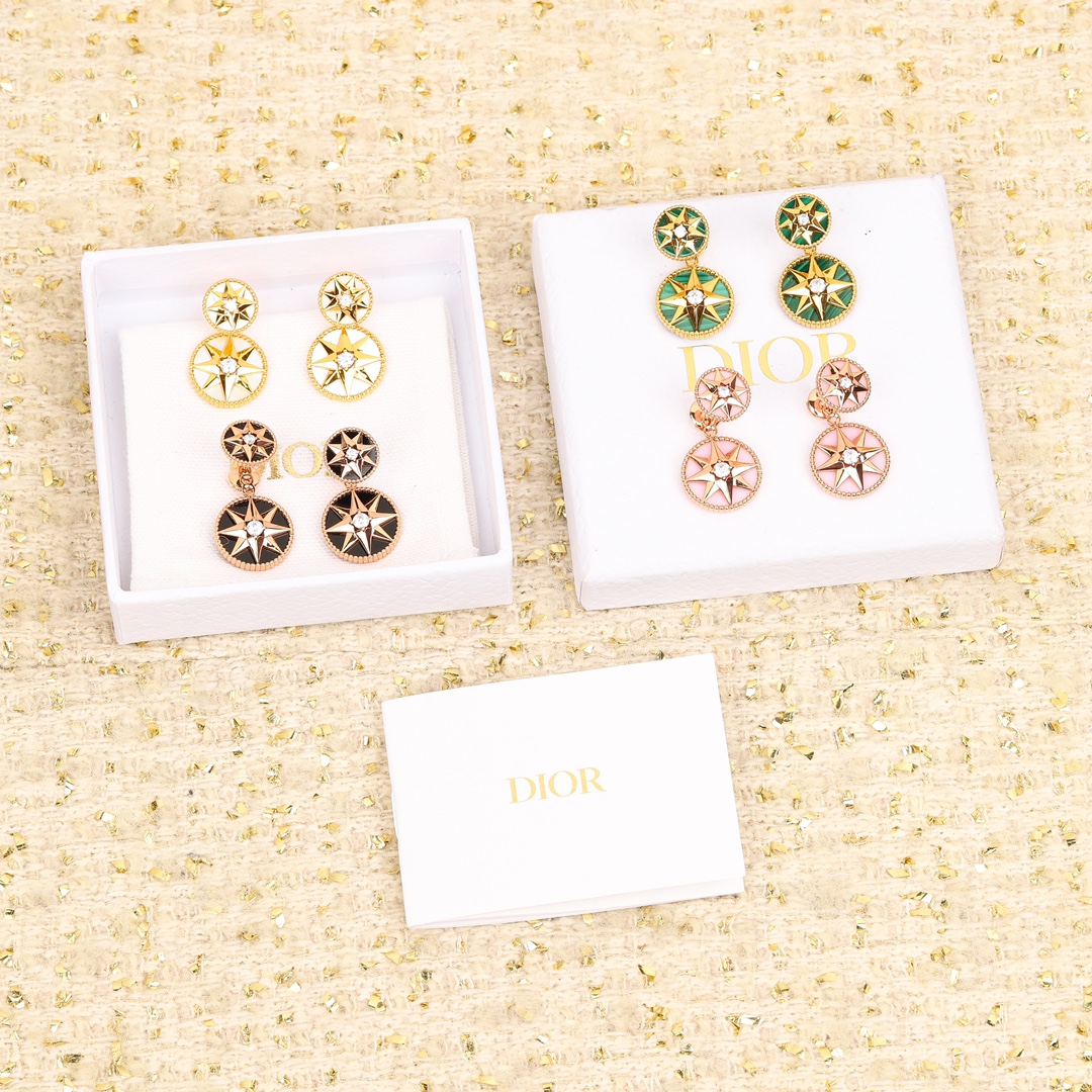 [TOP] Christian Dior Compass Earrings-4 Colors