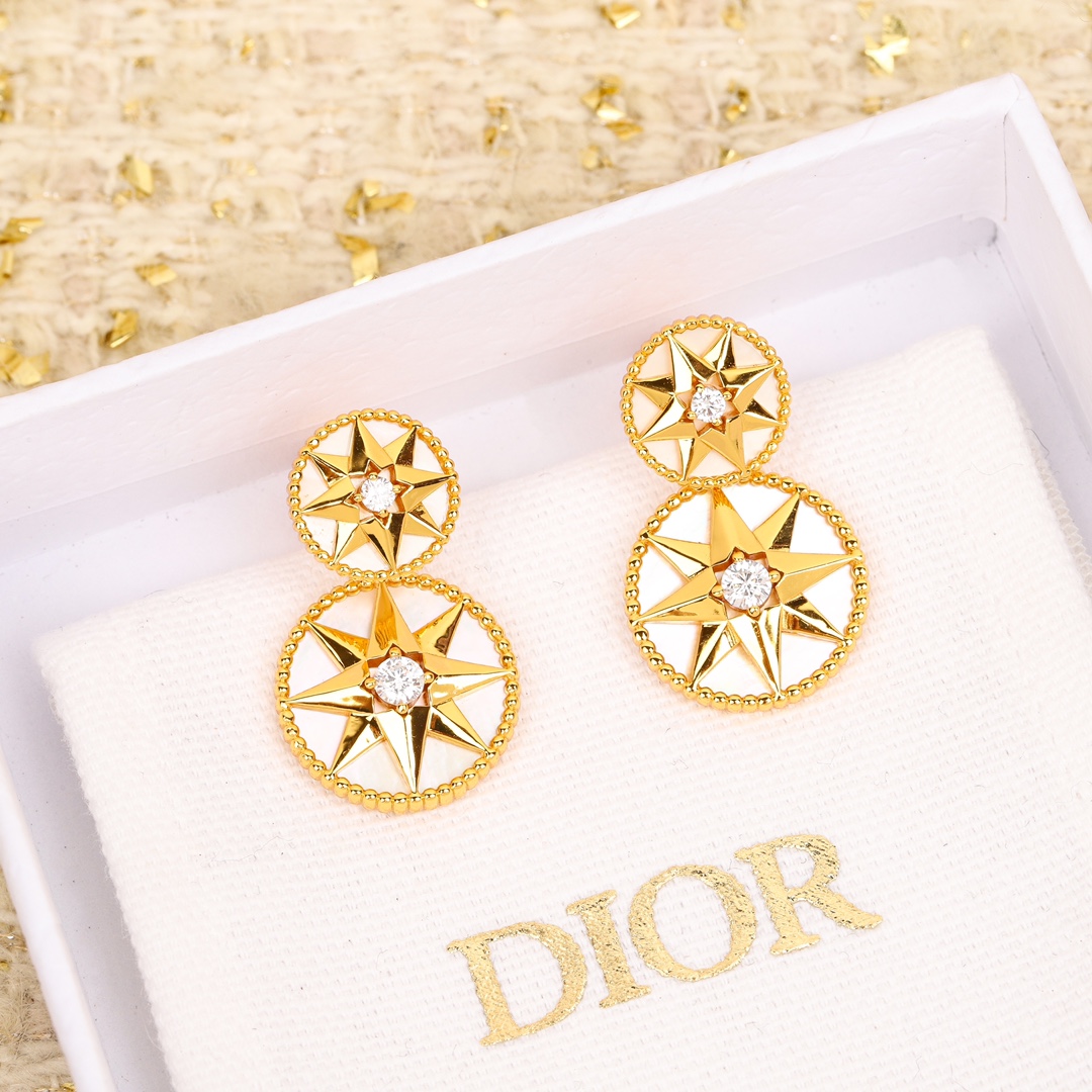[TOP] Christian Dior Compass Earrings-4 Colors