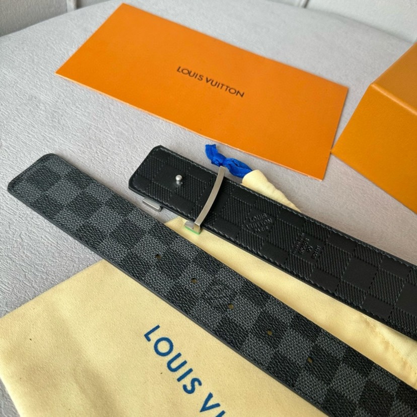 [TOP] Louis Vuitton LV Calf Leather Beltt - 4.0CM