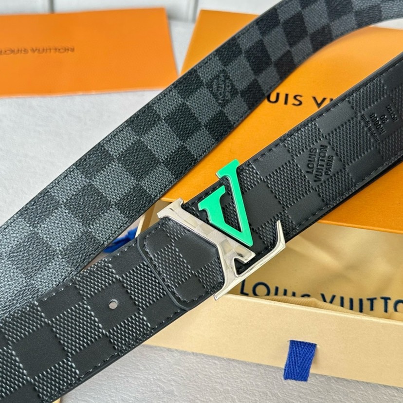 [TOP] Louis Vuitton LV Calf Leather Beltt - 4.0CM