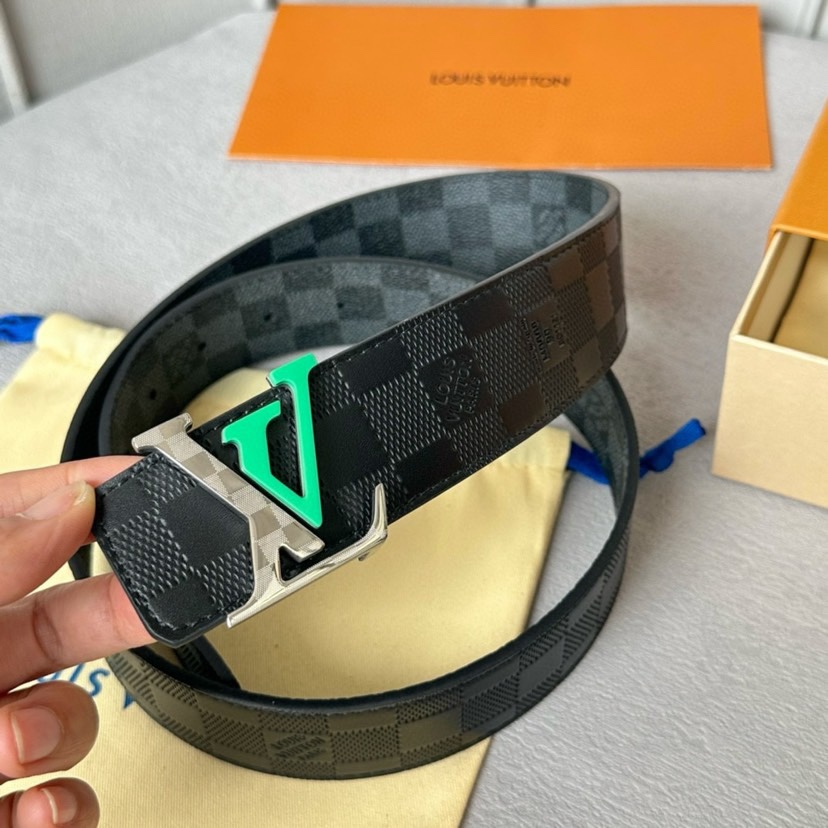 [TOP] Louis Vuitton LV Calf Leather Beltt - 4.0CM