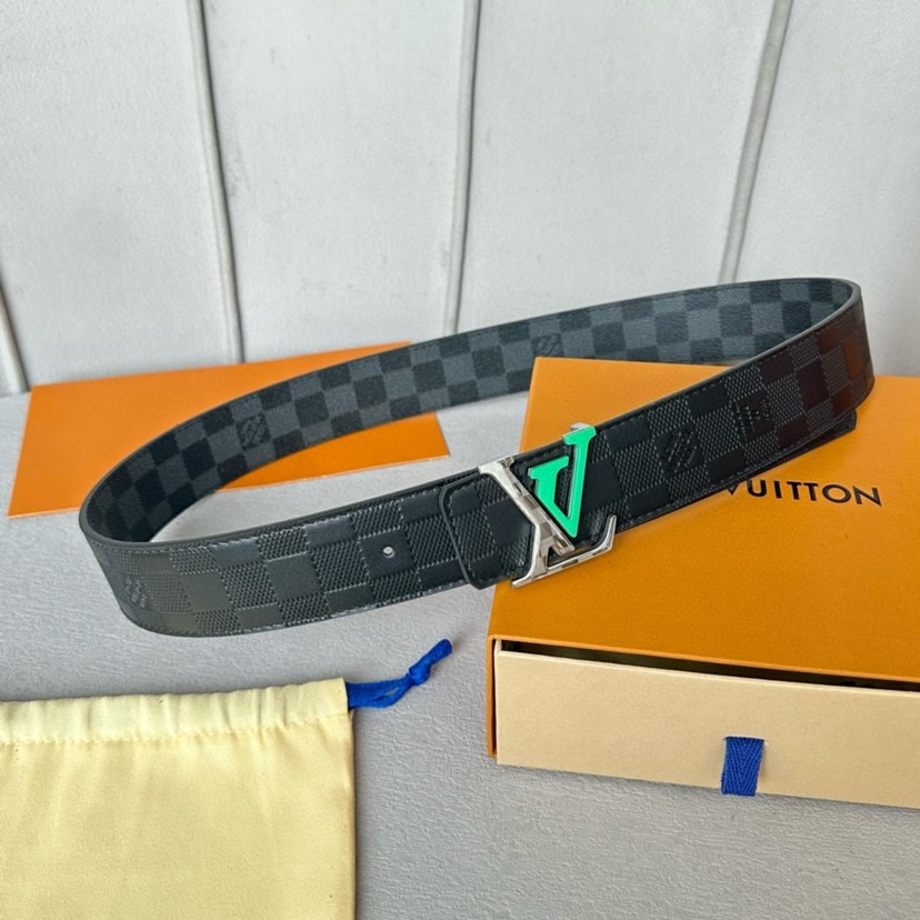 [TOP] Louis Vuitton LV Calf Leather Beltt - 4.0CM