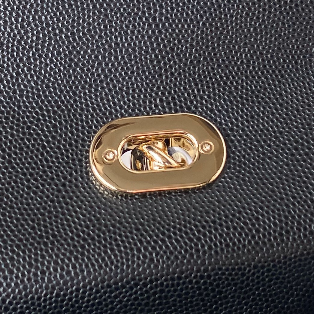 [TOP] CHANEL Kelly Bag Calfskin 25x18x11.5cm - Black