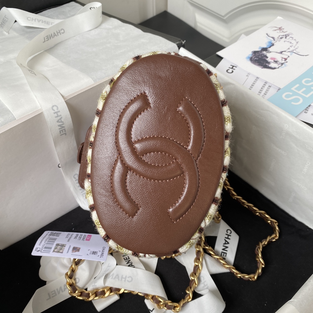 [TOP] CHANEL Backpack 16.5x17x12cm - Brown