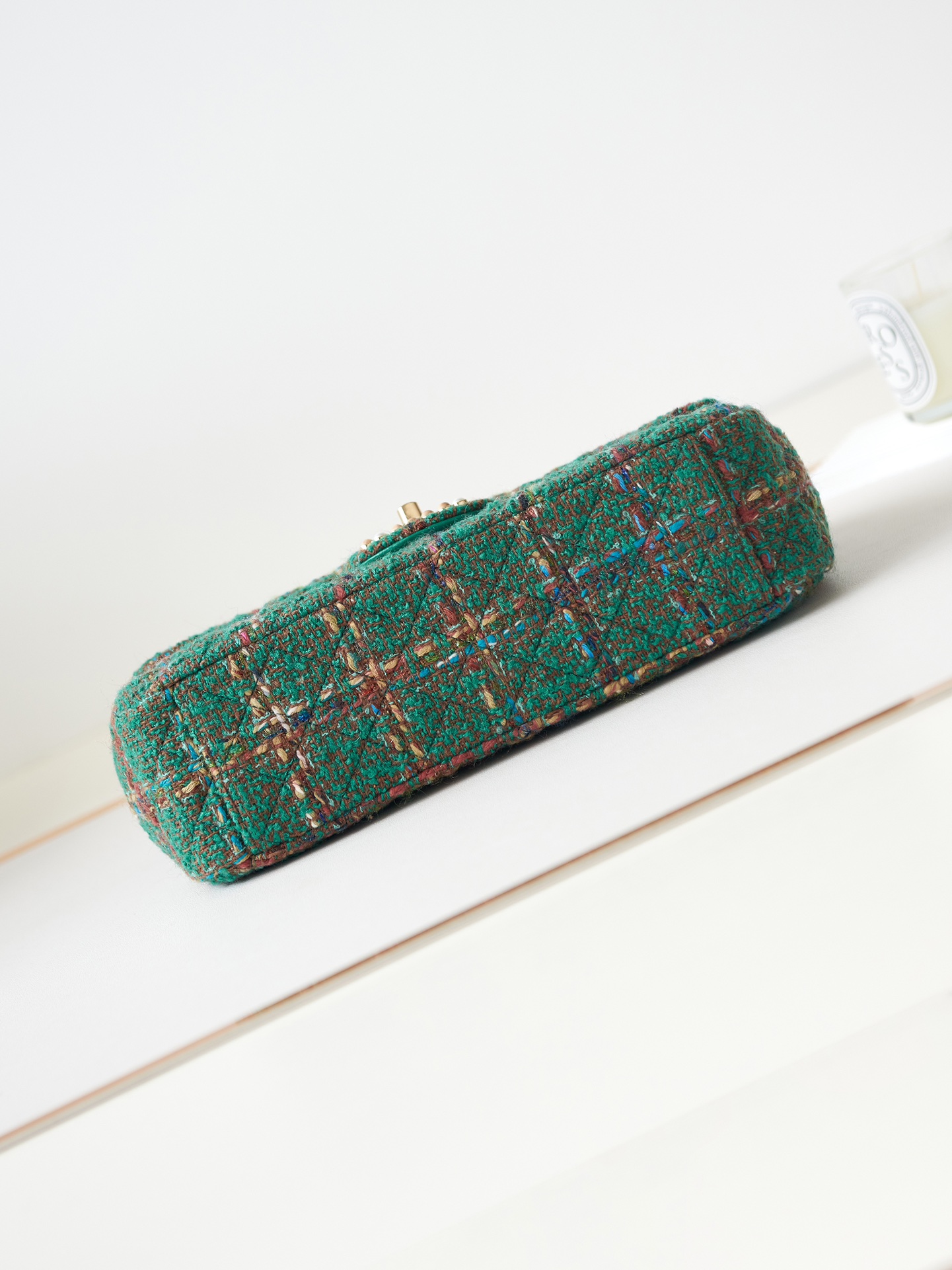 [TOP] CHANEL Pearl Chain Bag 19x29x9cm - Green