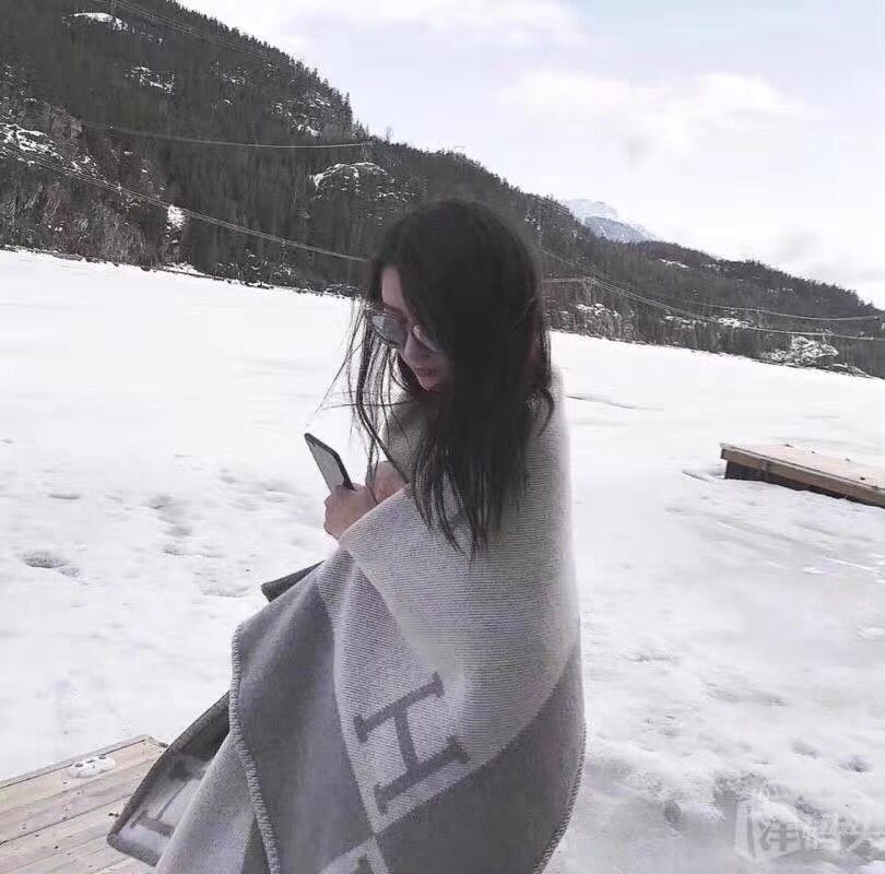 [TOP] HERMES Woolen Blanket 1400g