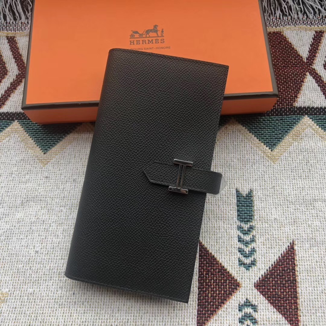[TOP] HERMES Bearn Wallet Epsom Leather 17.5/9.5cm - 15 Colors