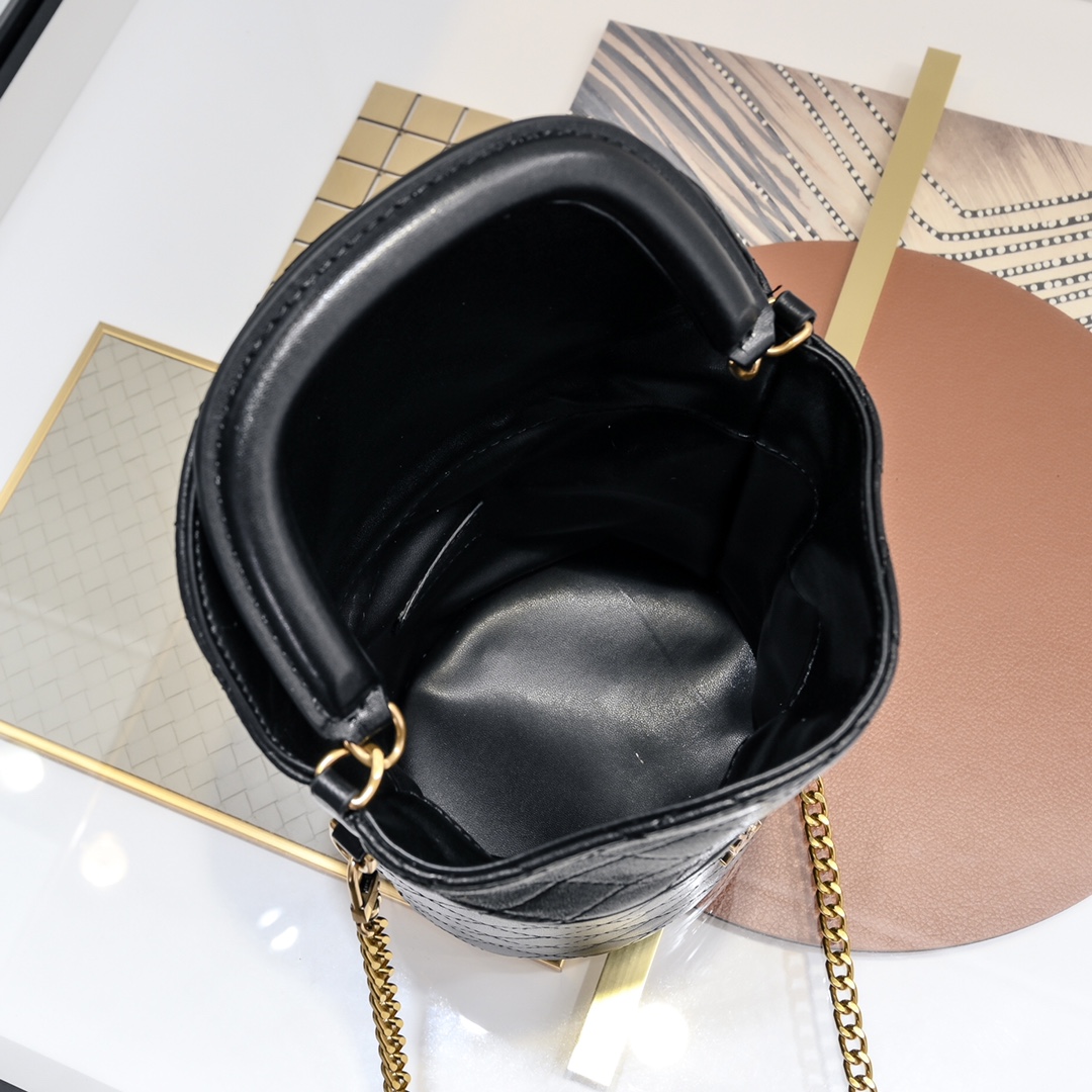 [TOP] Yves Saint Laurent YSL Gaby Bag 19x17x15cm - Black