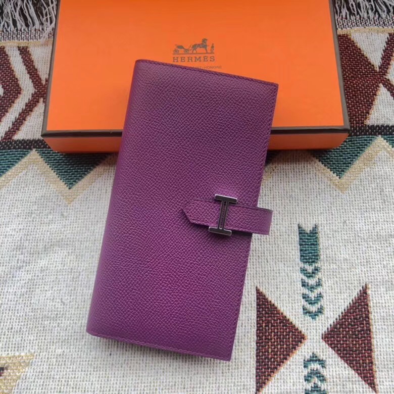 [TOP] HERMES Bearn Wallet Epsom Leather 17.5/9.5cm - 15 Colors