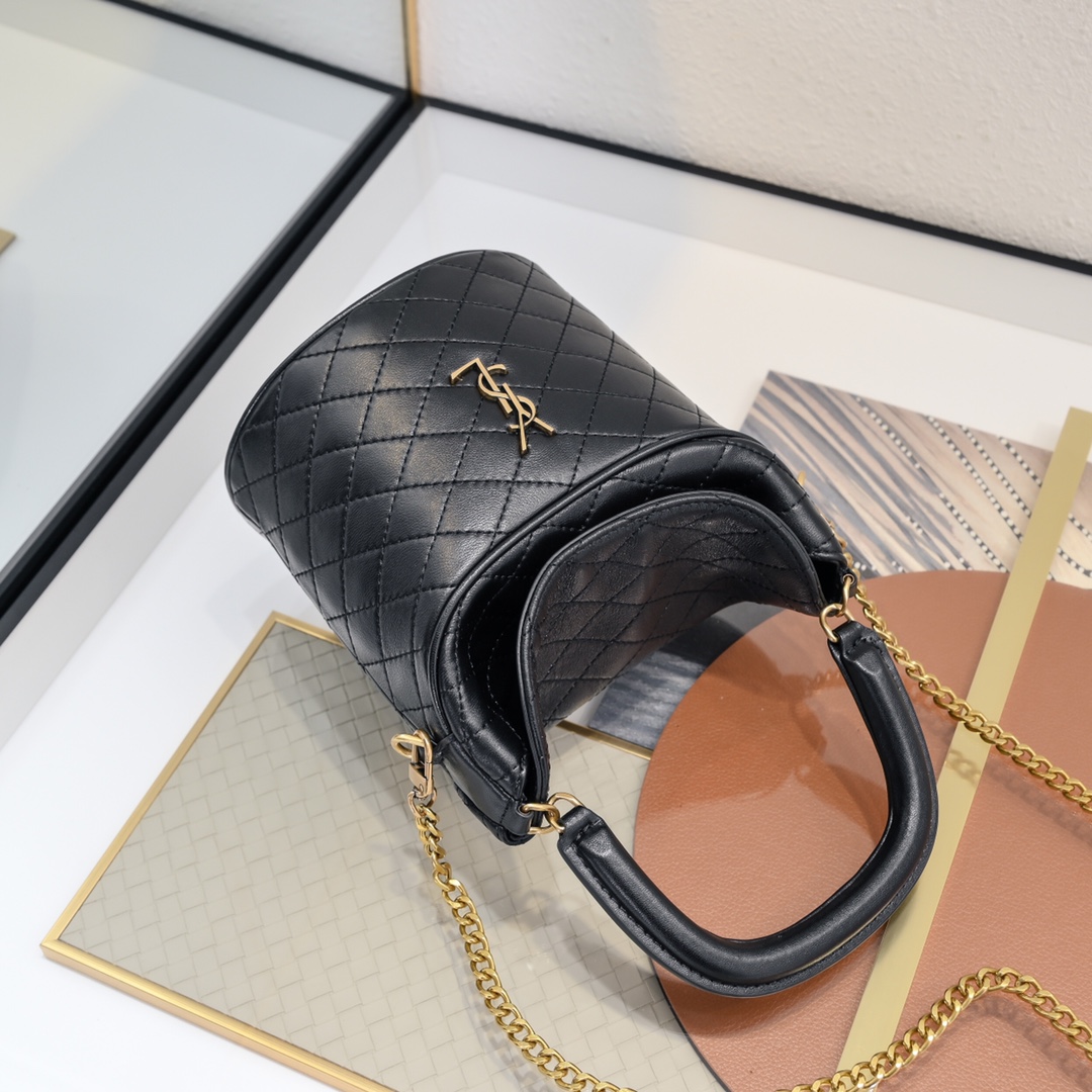 [TOP] Yves Saint Laurent YSL Gaby Bag 19x17x15cm - Black