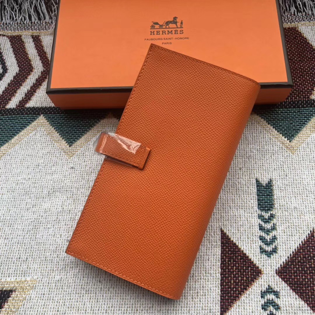 [TOP] HERMES Bearn Wallet Epsom Leather 17.5/9.5cm - 15 Colors