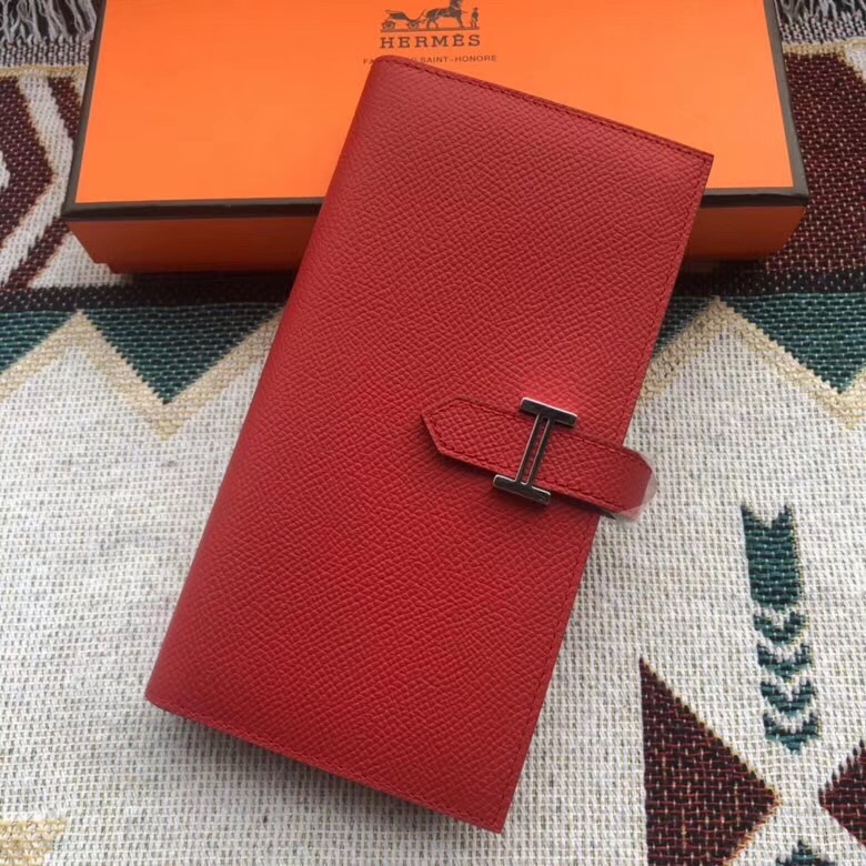 [TOP] HERMES Bearn Wallet Epsom Leather 17.5/9.5cm - 15 Colors