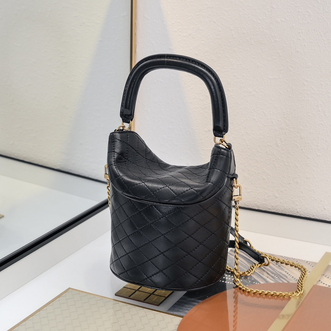 [TOP] Yves Saint Laurent YSL Gaby Bag 19x17x15cm - Black