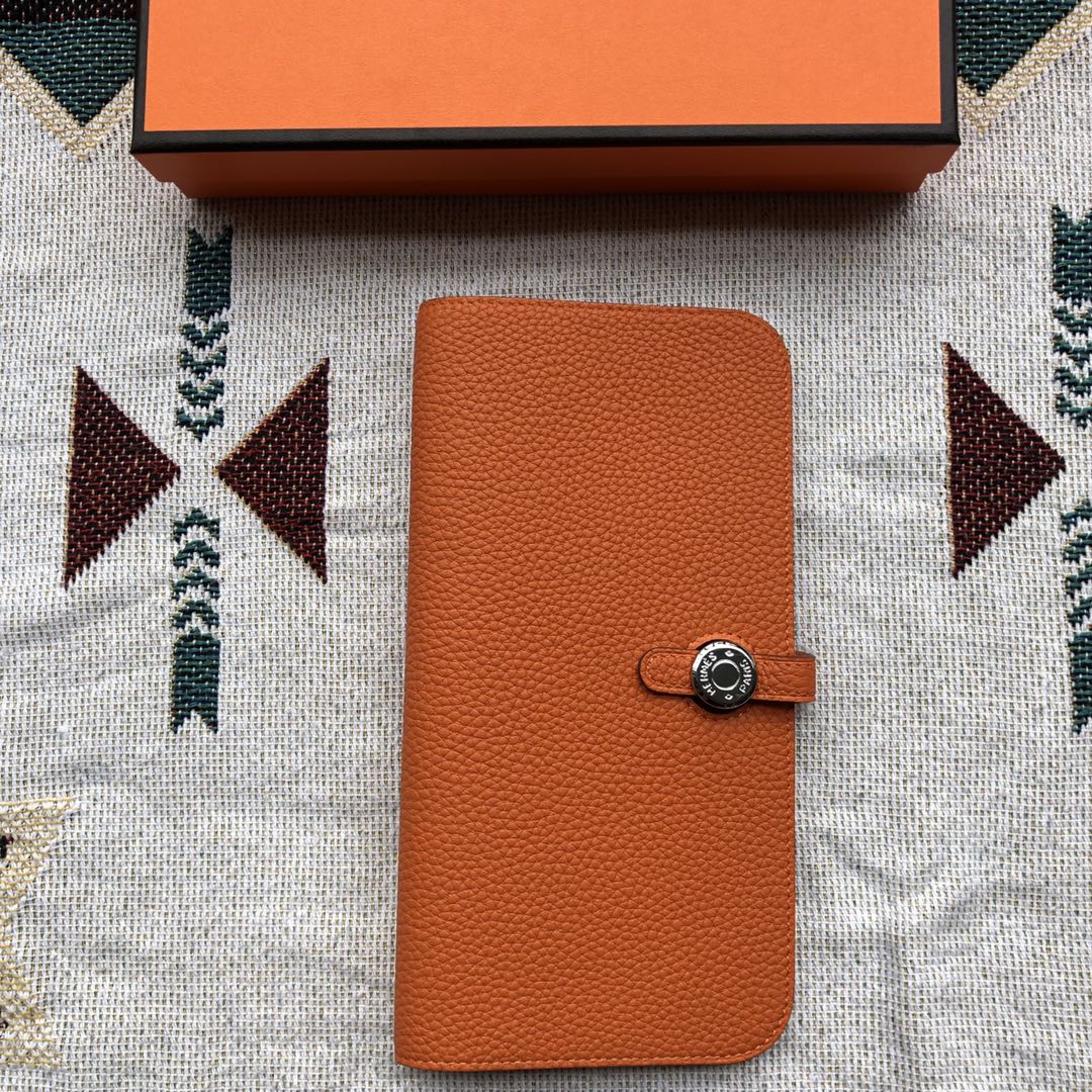 [TOP] HERMES Togo Leather Dogon Passport Holder Narrow Version 20*11cm - 15 Colors