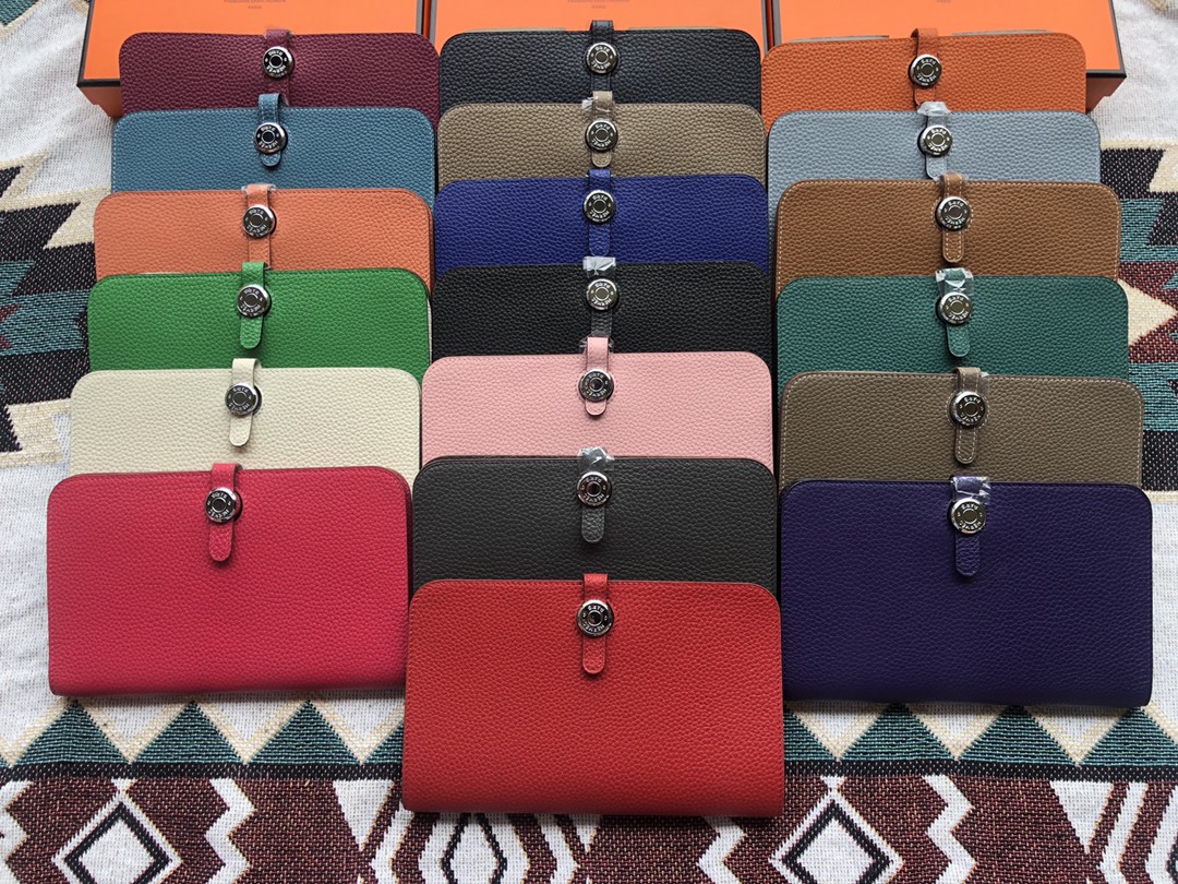 [TOP] HERMES Togo Leather Dogon Passport Holder Wide Version 20*12.5cm - 18 Colors
