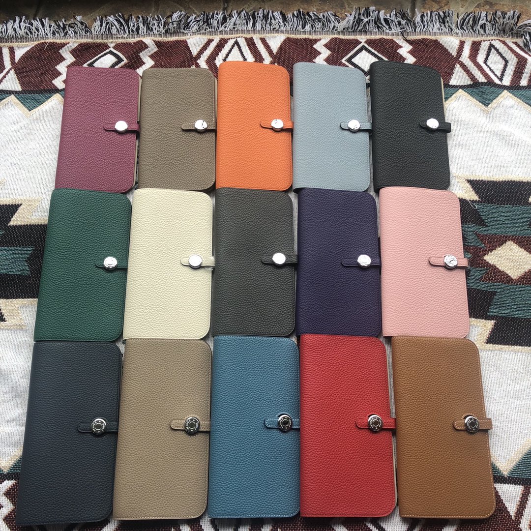 [TOP] HERMES Togo Leather Dogon Passport Holder Narrow Version 20*11cm - 15 Colors