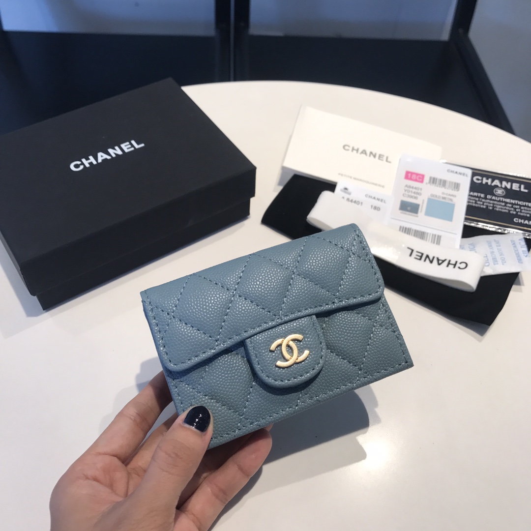 [TOP]CHANEL Classic Diamond Patterned Folding Wallet 10.5*7.5*3cm - 12 Colour