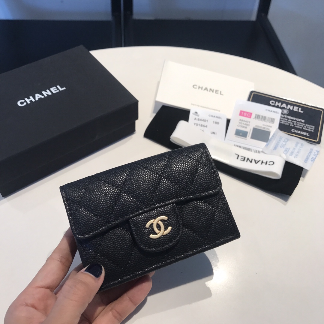 [TOP]CHANEL Classic Diamond Patterned Folding Wallet 10.5*7.5*3cm - 12 Colour