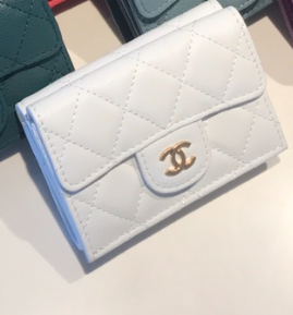 [TOP]CHANEL Classic Diamond Patterned Folding Wallet 10.5*7.5*3cm - 12 Colour