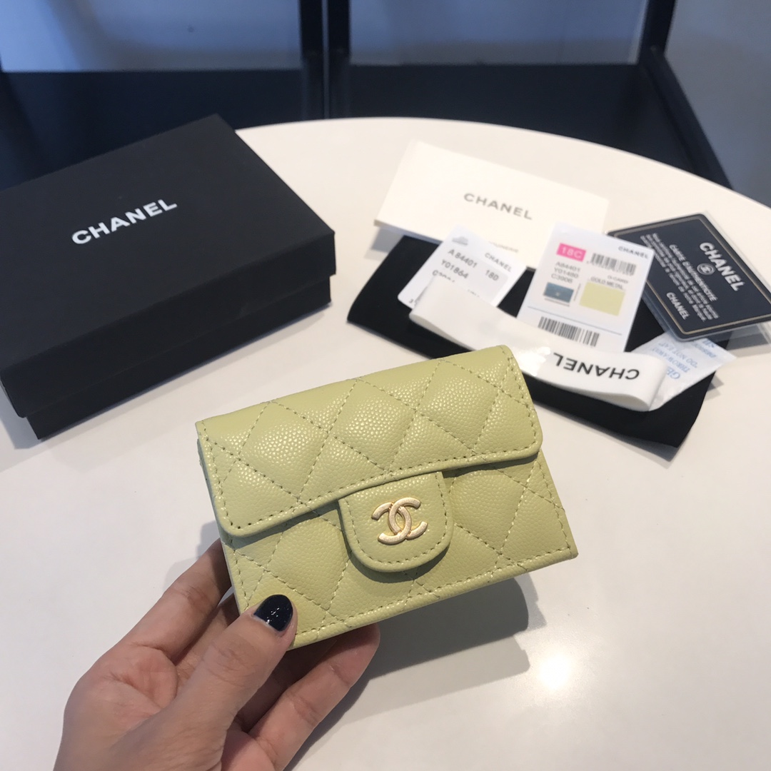[TOP]CHANEL Classic Diamond Patterned Folding Wallet 10.5*7.5*3cm - 12 Colour