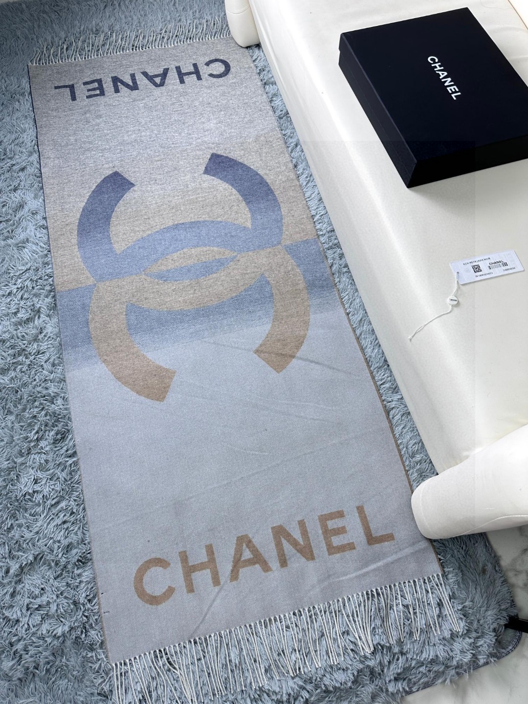 [TOP] CHANEL Cashmere Scarf 70 x 180 cm