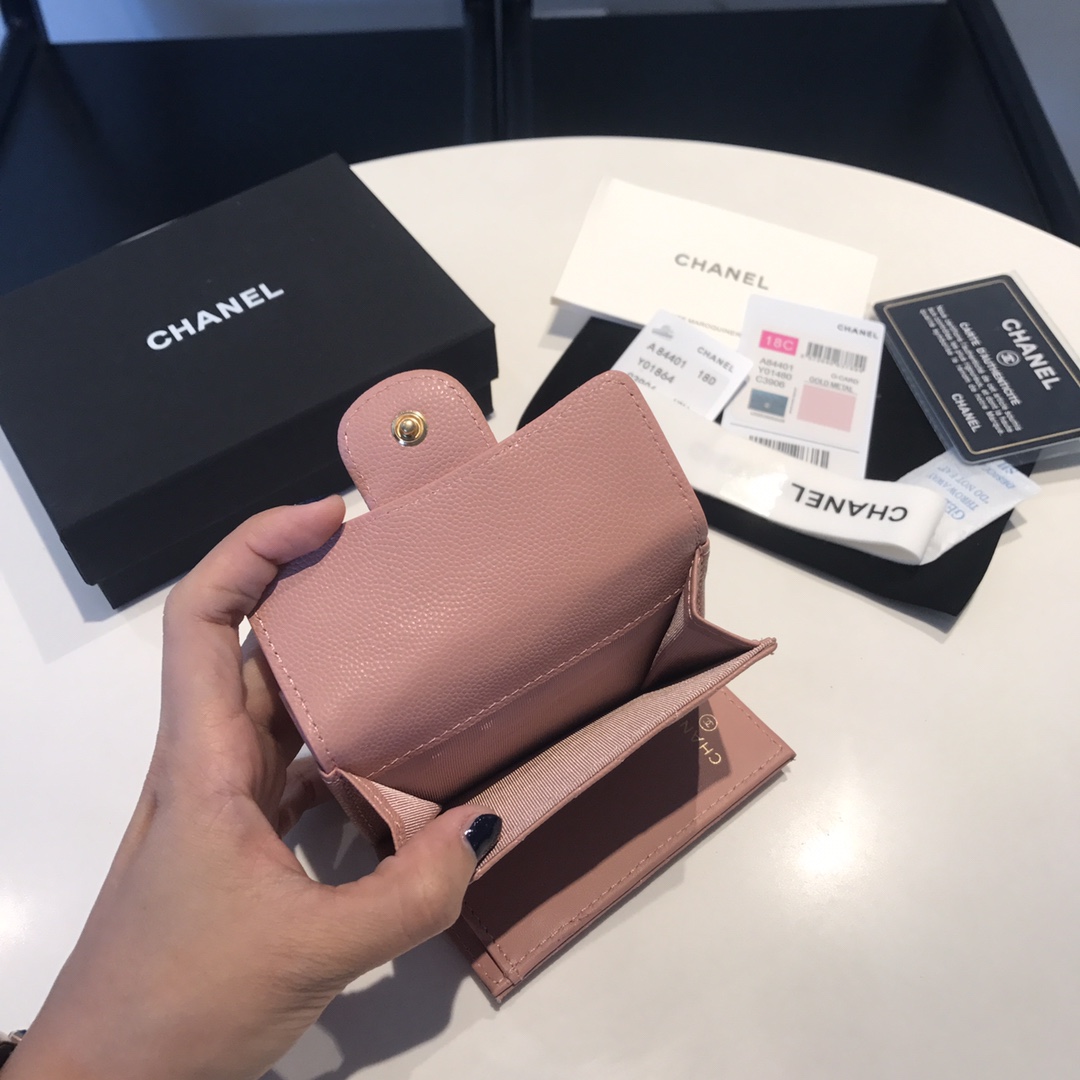 [TOP]CHANEL Classic Diamond Patterned Folding Wallet 10.5*7.5*3cm - 12 Colour