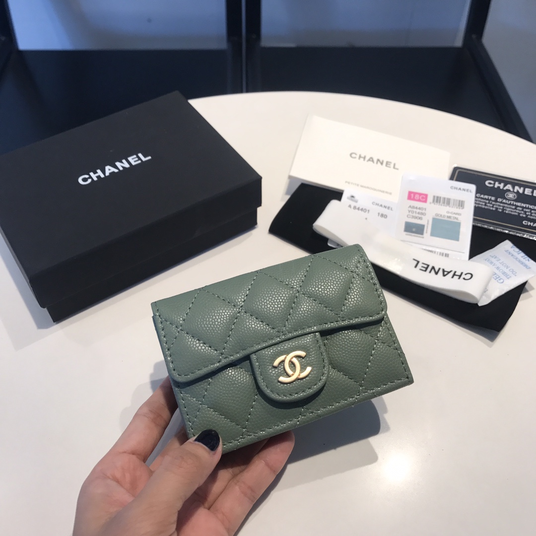 [TOP]CHANEL Classic Diamond Patterned Folding Wallet 10.5*7.5*3cm - 12 Colour