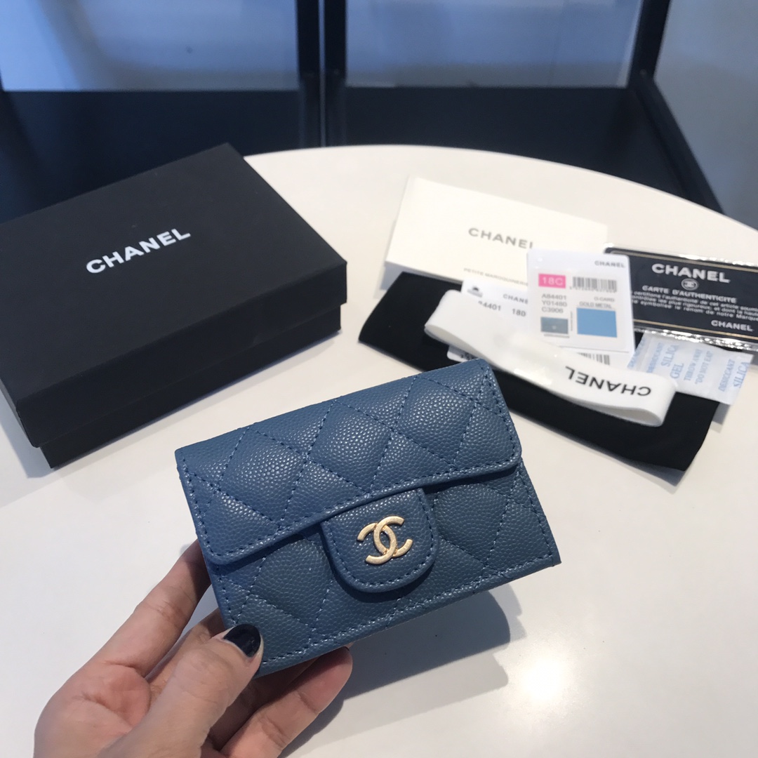 [TOP]CHANEL Classic Diamond Patterned Folding Wallet 10.5*7.5*3cm - 12 Colour