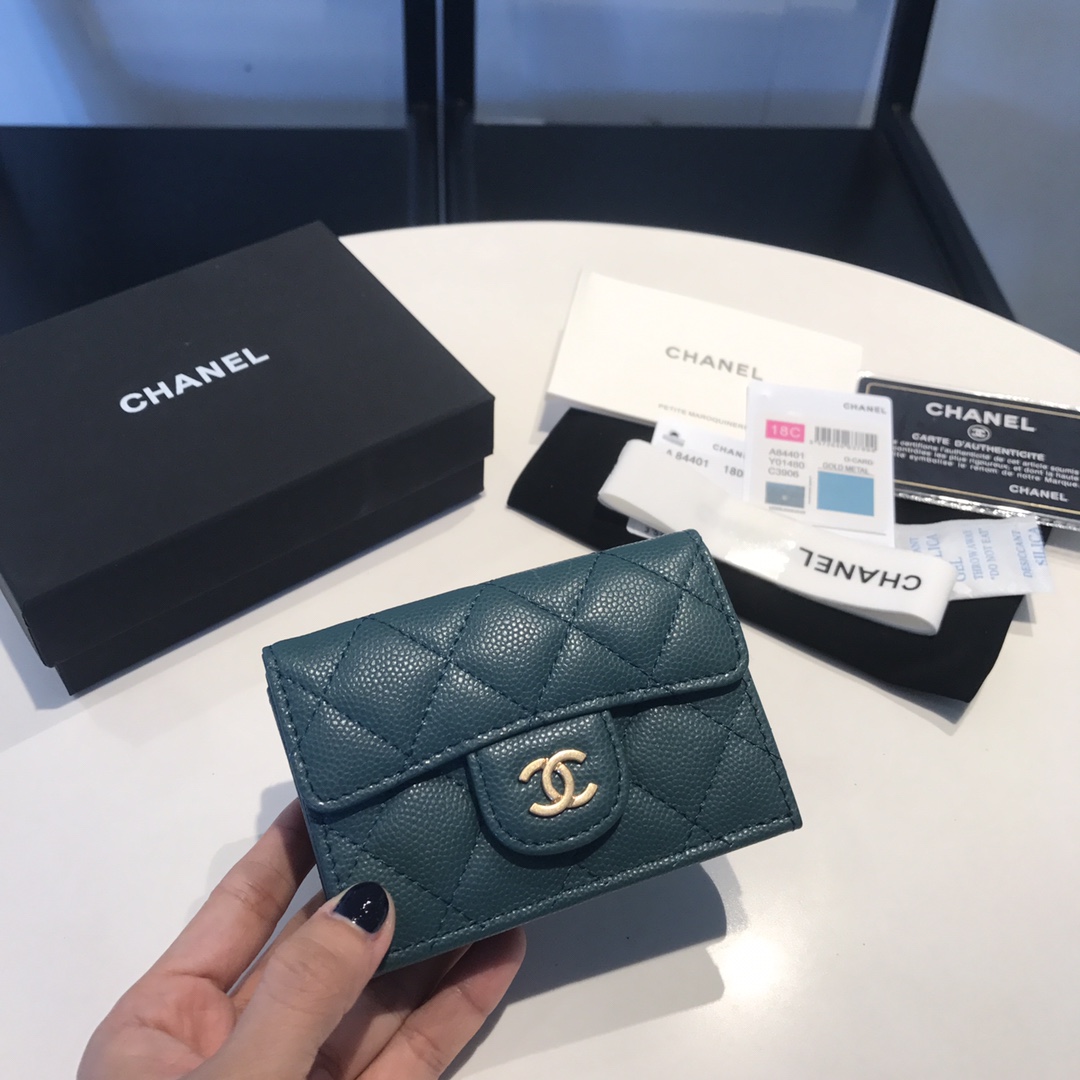 [TOP]CHANEL Classic Diamond Patterned Folding Wallet 10.5*7.5*3cm - 12 Colour