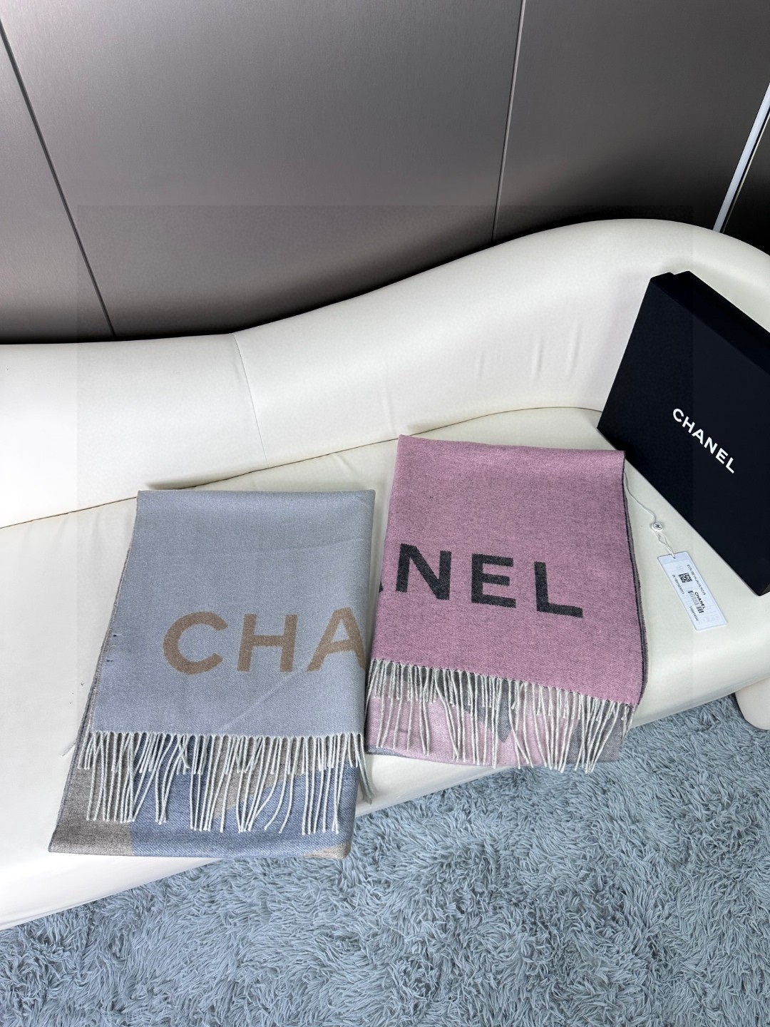 [TOP] CHANEL Cashmere Scarf 70 x 180 cm