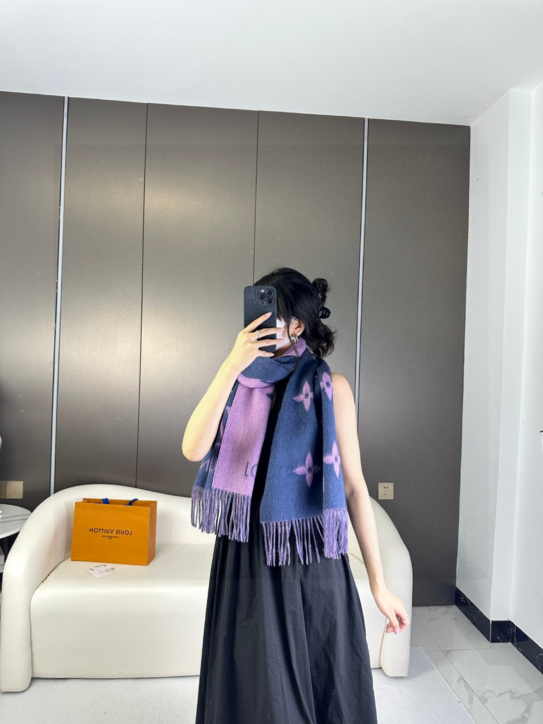 [TOP] Louis Vuitton Cashmere Scarf 190x45 cm-7 Colors