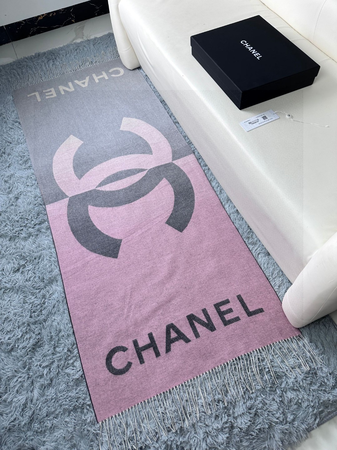 [TOP] CHANEL Cashmere Scarf 70 x 180 cm
