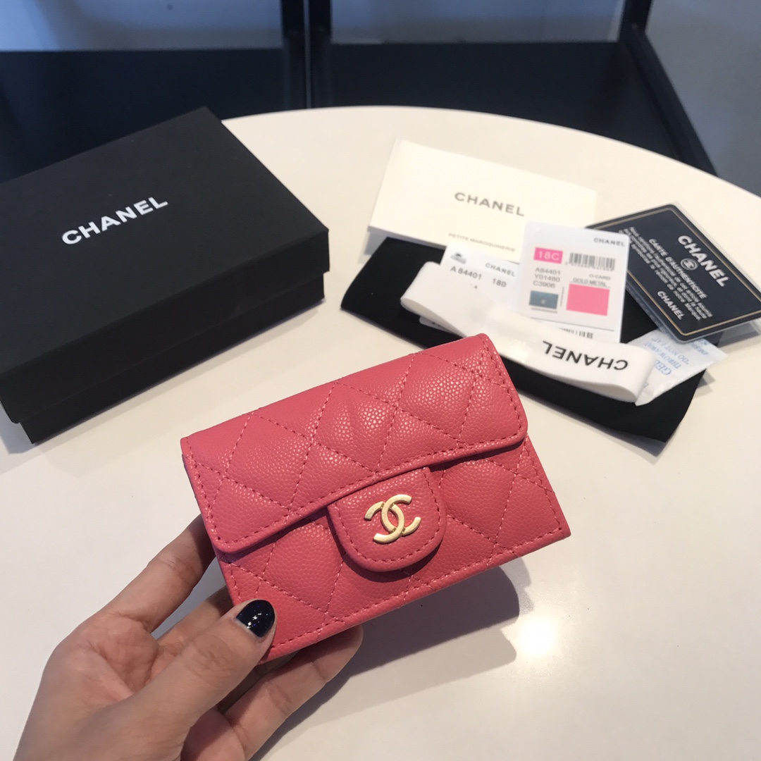 [TOP]CHANEL Classic Diamond Patterned Folding Wallet 10.5*7.5*3cm - 12 Colour