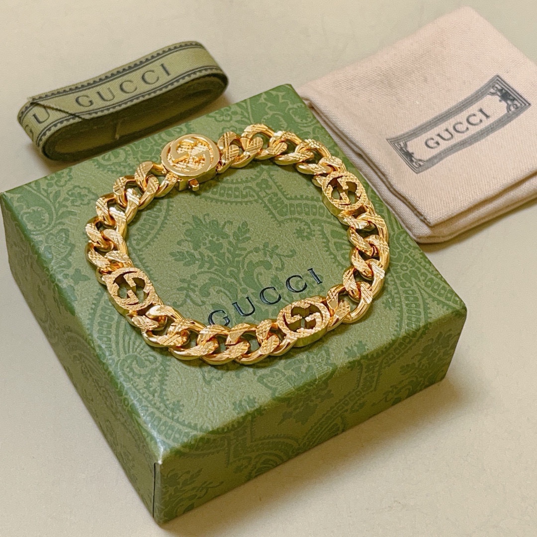 [TOP] GUCCI Men's/Women's Bracelet - Gold