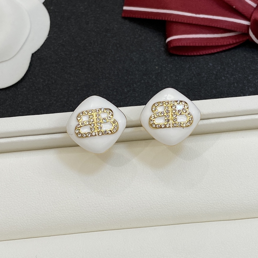 [TOP] BALENCIAGA BB Earrings-4 Colors