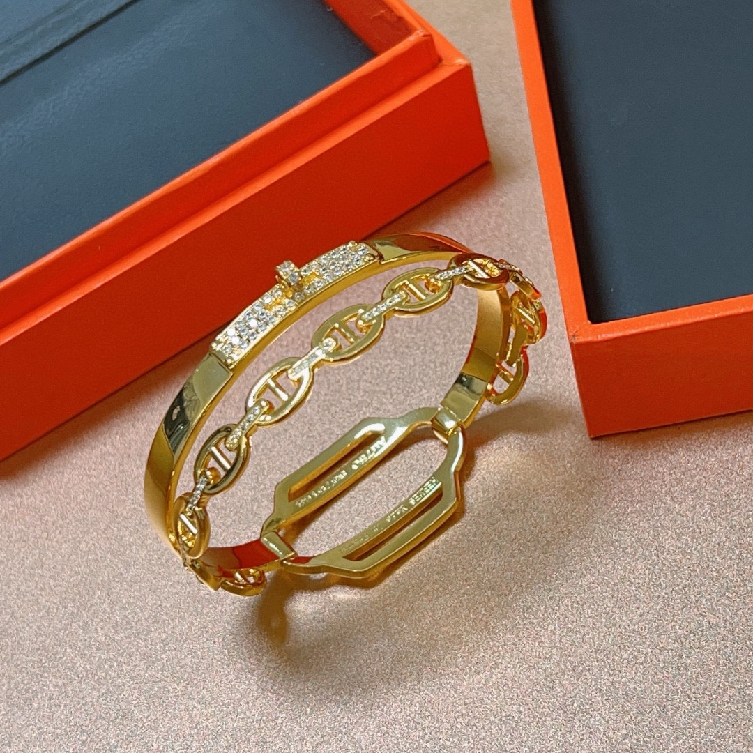 [TOP] HERMES Conjoined  Bracelet-3 Colors