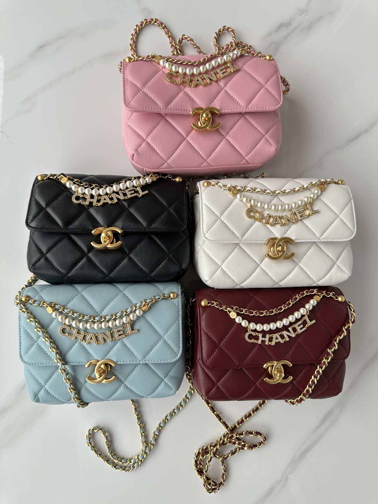 [TOP] CHANEL Flap Bag Lambskin 19x12.5x8cm/23x15x9cm - 5 Color