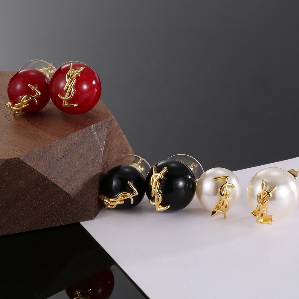 [TOP] Yves Saint Laurent YSL Pearl Earrings - 3 Colors