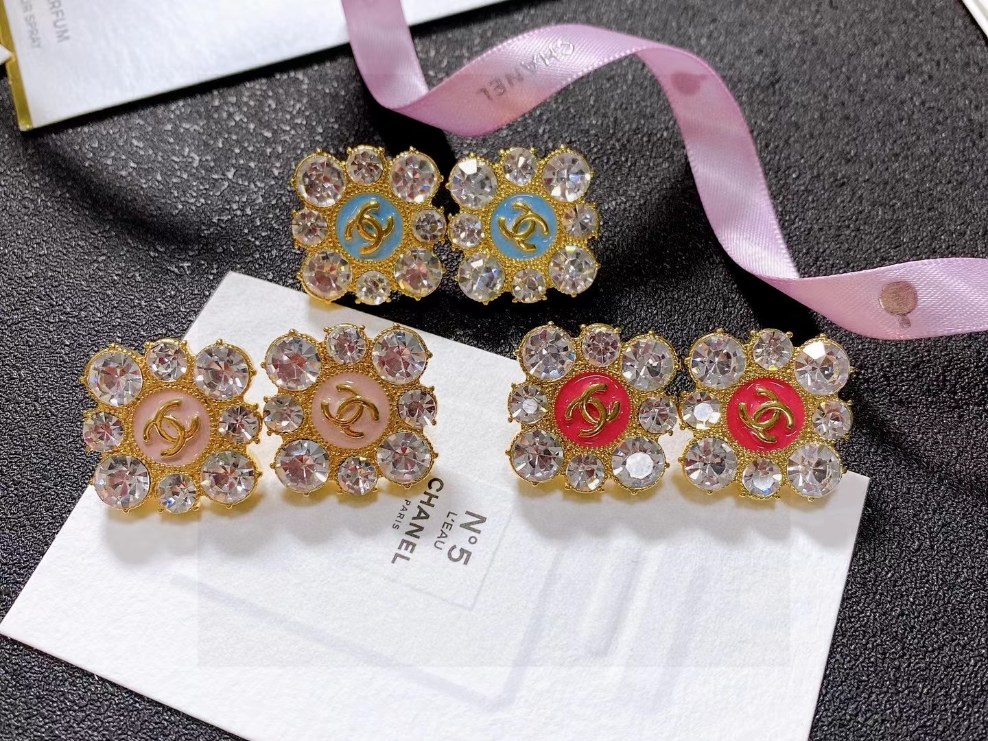 [TOP] CHANEL Heart Earrings-3 Colors