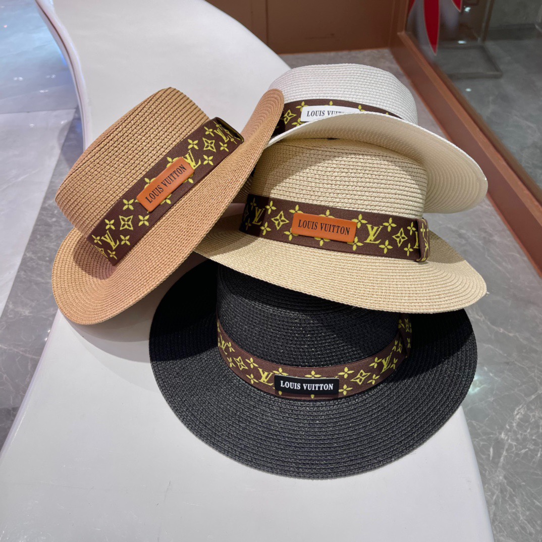[TOP] Louis Vuitton LV Straw Hat - 4 Colors