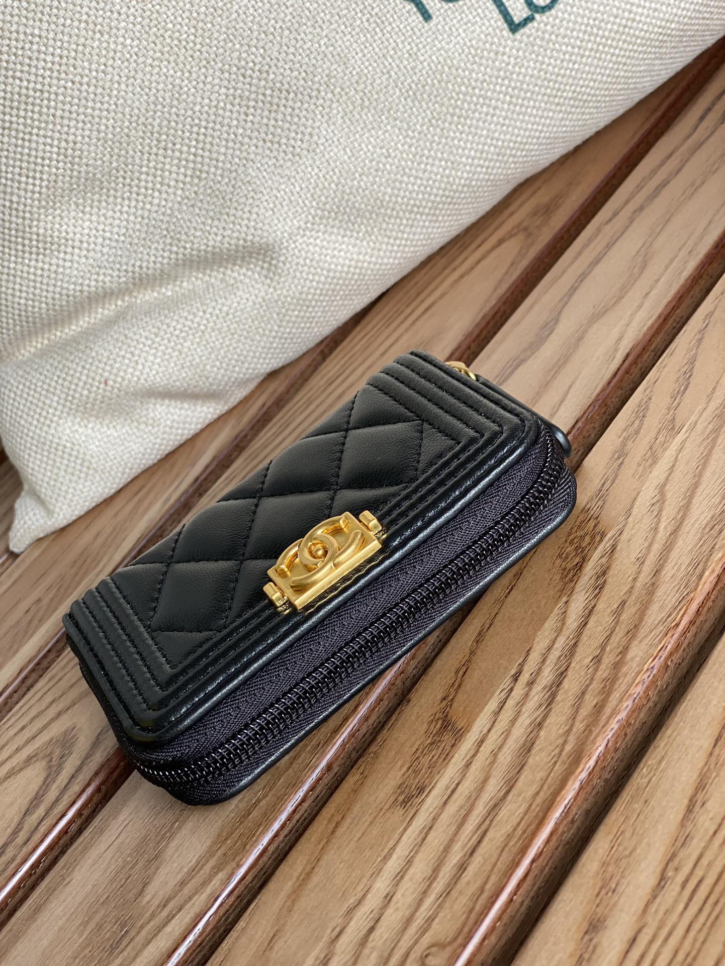 [TOP] CHANEL Wallet - GHW&SHW 11x7.5cm - Black