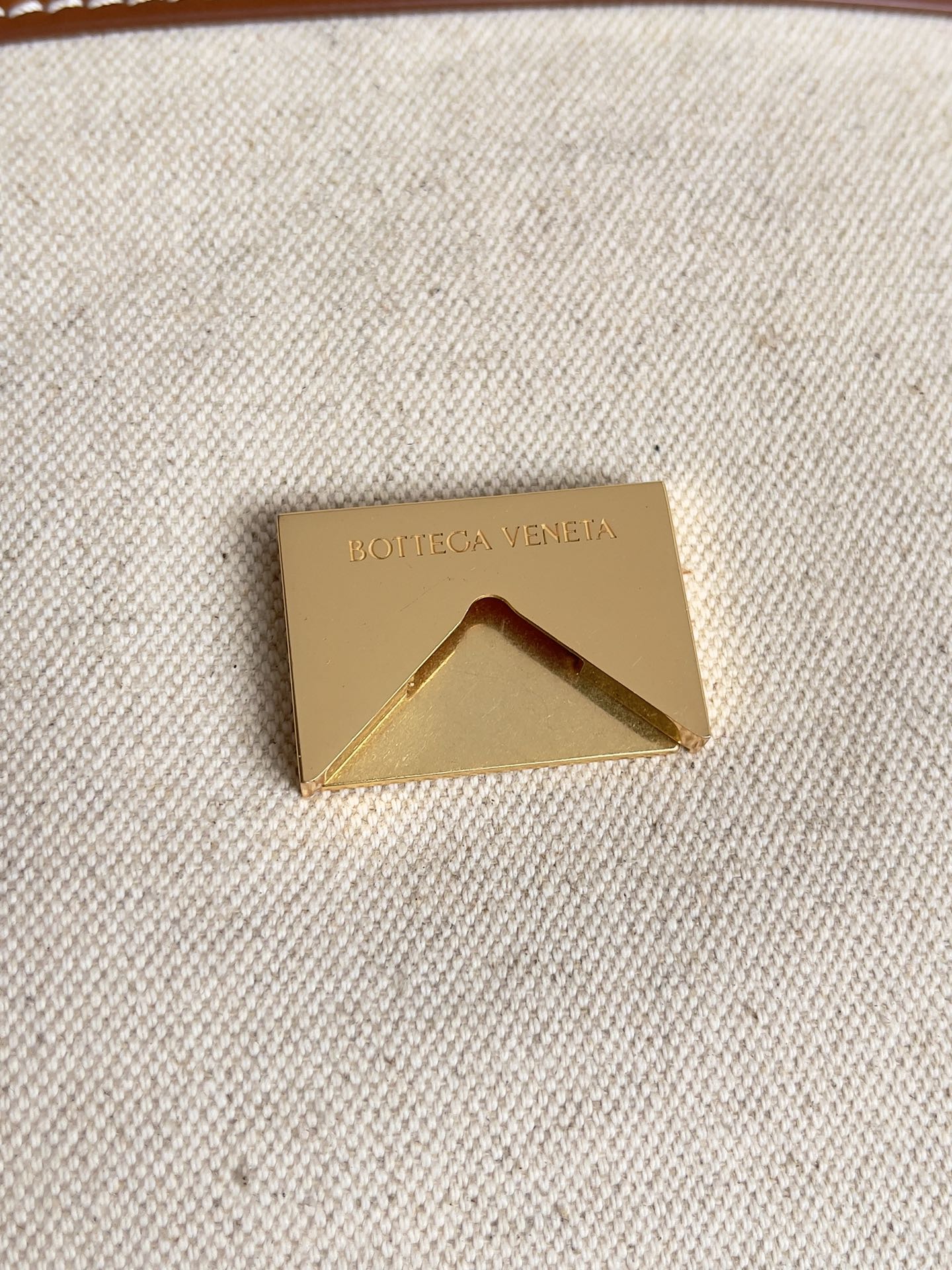 [TOP] Bottega Veneta BV Leather Canvas Tote Bag 40*48*20cm - Chestnut Brown