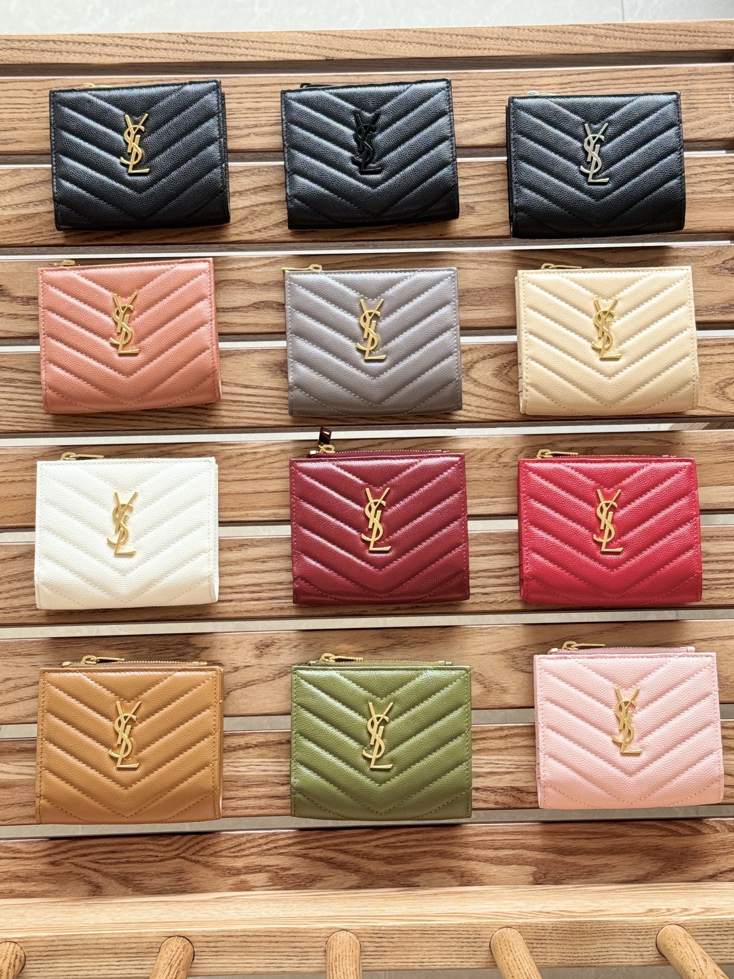 [TOP] Yves Saint Laurent YSL Calfskin Kaba 10*8*2cm - 12 Color