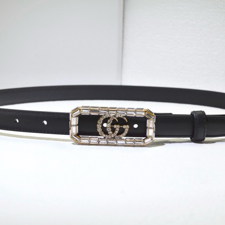 [TOP] GUCCI Double Sided Top Layer Cowhide Belt - Black