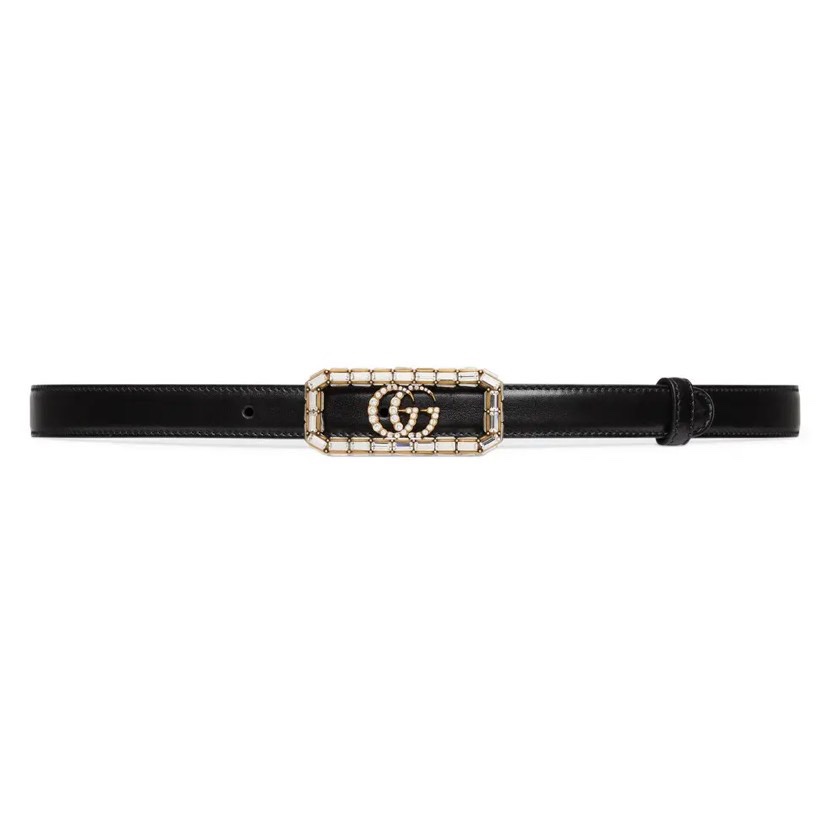 [TOP] GUCCI Double Sided Top Layer Cowhide Belt - Black