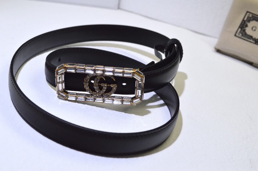 [TOP] GUCCI Double Sided Top Layer Cowhide Belt - Black