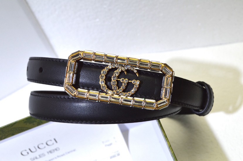 [TOP] GUCCI Double Sided Top Layer Cowhide Belt - Black