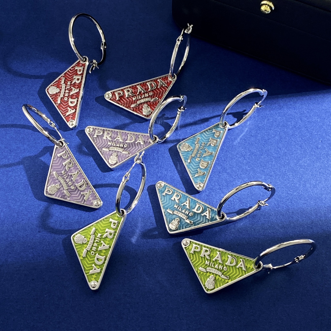 [TOP] PRADA New Style Earrings-4 Colors