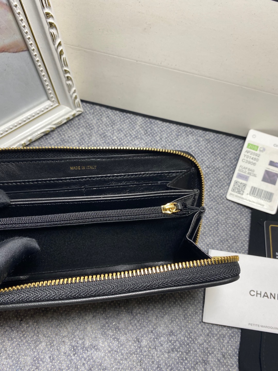 [TOP] CHANEL Le Boy Wallet Lambskin 10.5*19.*3cm - Black