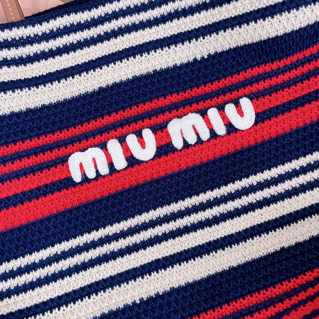 [TOP] Miu Miu Woven Tote Bag 40X34X16CM